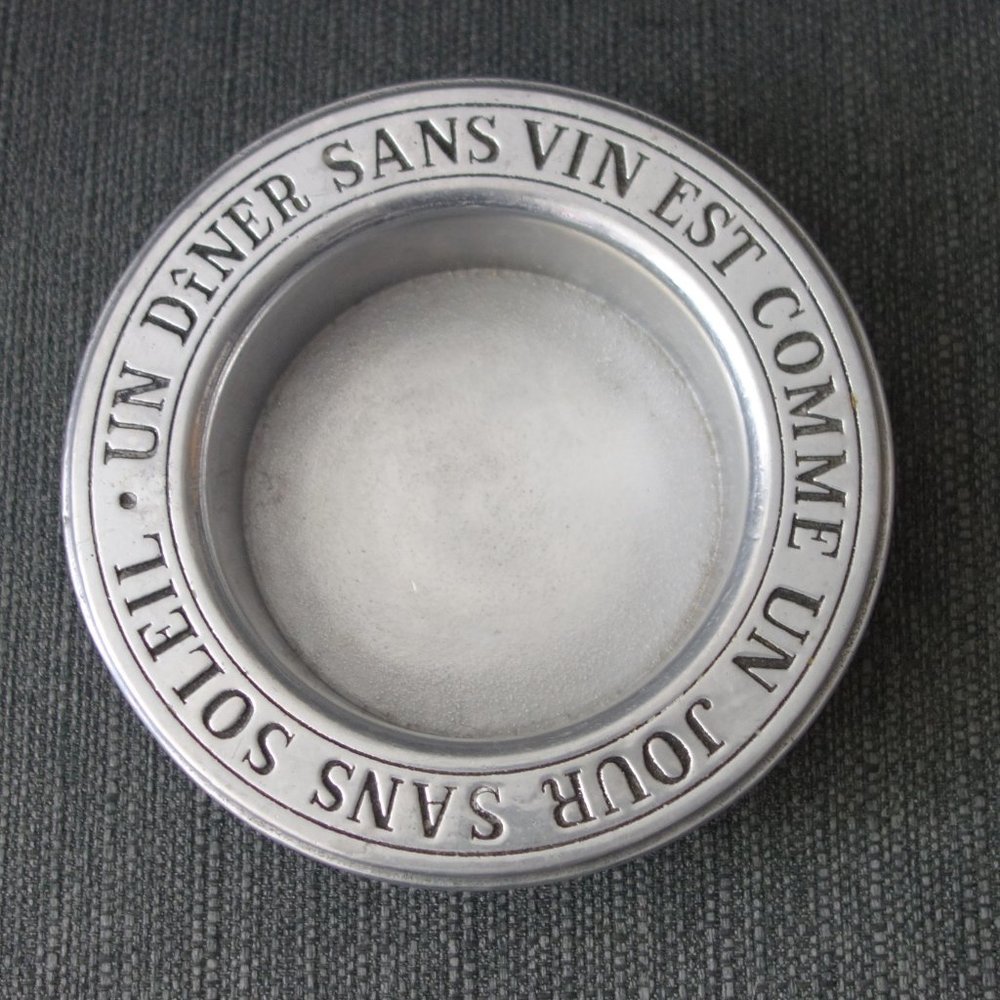 Wilton Columbia PA Pewter Plate -Un Diner Sans Vin Est Comme Un Jour Sans Soleil